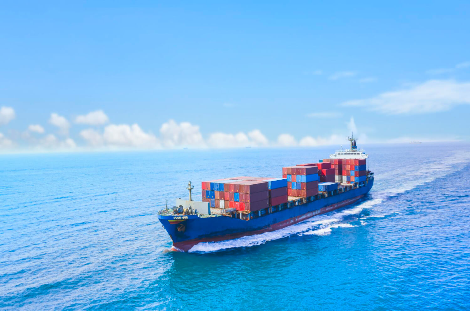 Container ship for sea import export transport